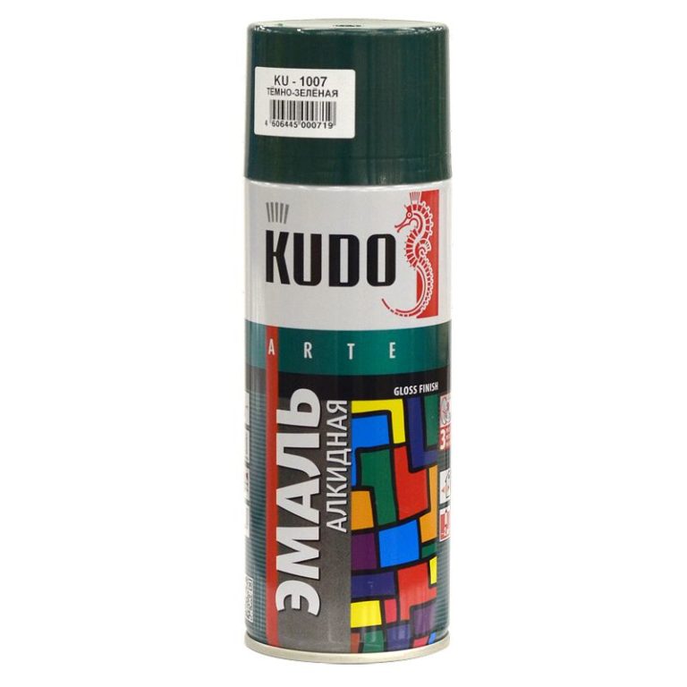 Краска Kudo 1007 зеленая RAL 6016 520мл