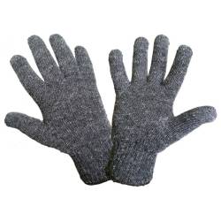 Перчатки полушерстяные утепленные "Зима" серые 5 пар