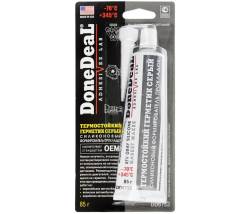 Герметик прокладка Done Deal DD6733 Термостойкий силиконовый серый 85г