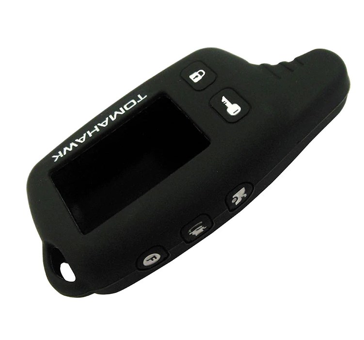 Чехол брелка сигнализации силикон Tomahawk TW 9010/9000/9020/9030/7010 Черный