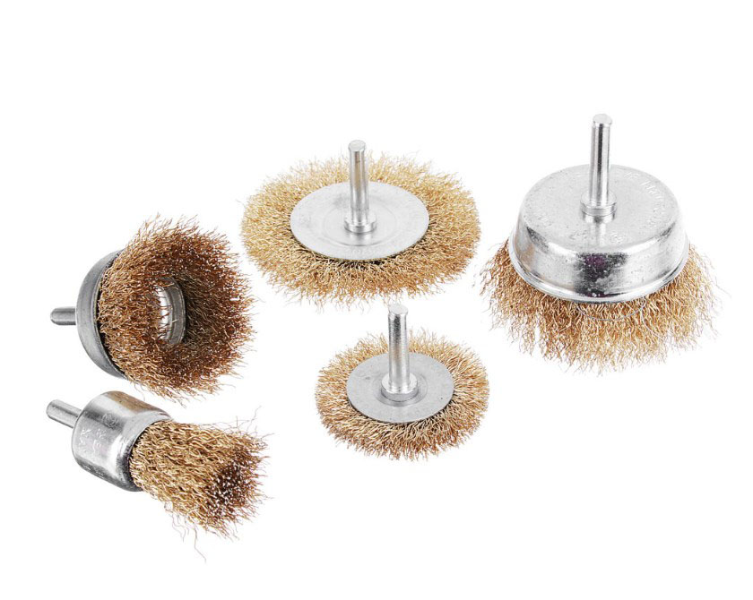 Щетка металлическая набор Ермак со шпильками Чашки 5шт 656-033