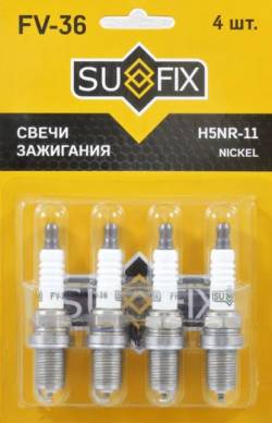 Свеча зажигания Sufix FV-36 Аналог K16TT / K16PR-U11  - 4 шт
