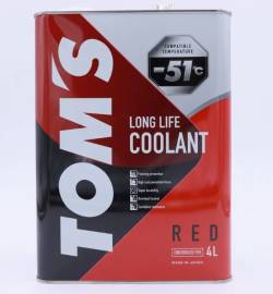 Антифриз Toms Japan -51C красный 4 литра 08889-TLLCR-04