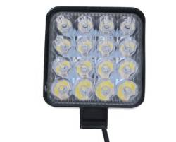 Фара противотуманная светодиодная LED ПТФ 16SMD 12/24В 84*84мм Квадрат мини