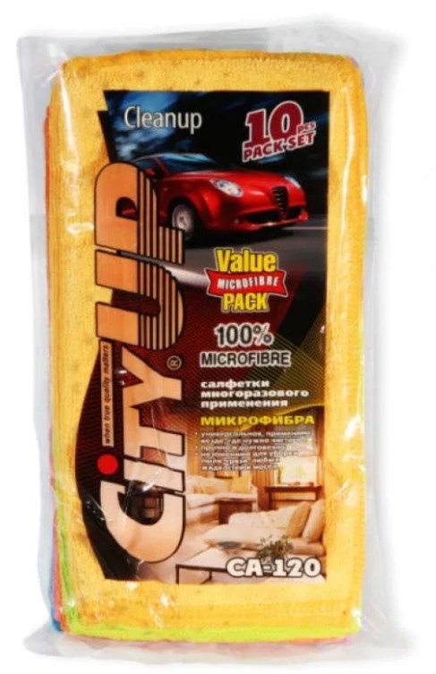 Салфетка микрофибра CA-120 CityUP 10 шт 30*30см