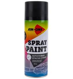 Краска Aim-One черная глянцевая RAL 9005 450мл GB39