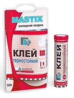 Холодная сварка MASTIX 55гр Термостойкий +250С в блистире MC0115