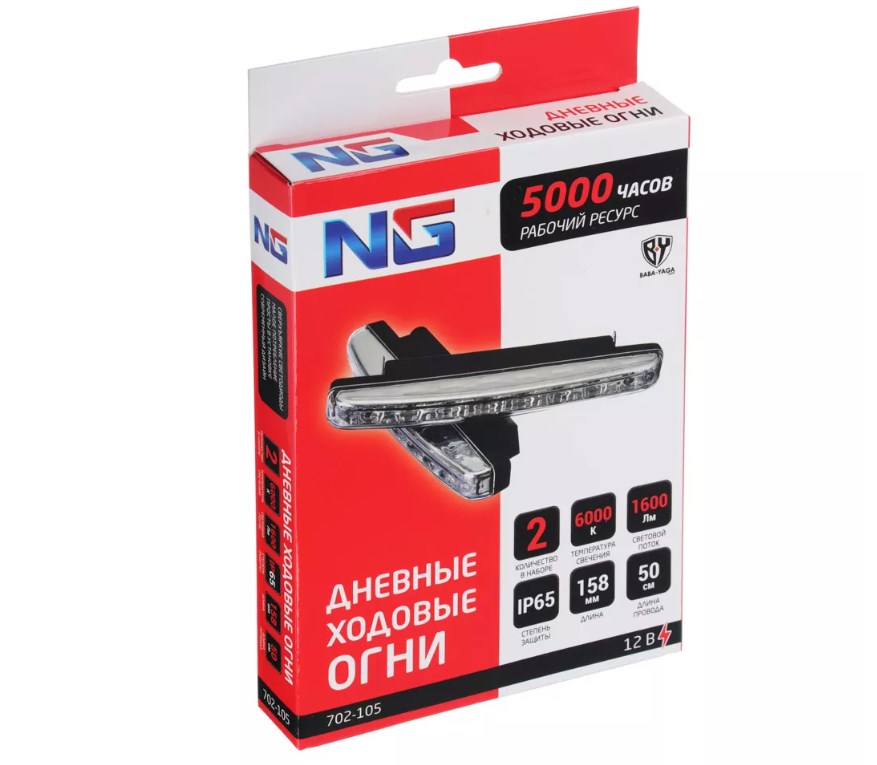 Дневные ходовые огни 8 LED длина 158мм 2шт 12В 702-105