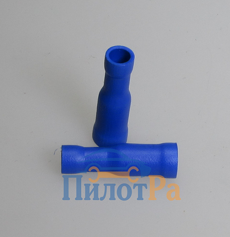 Клемма "мама" круглая (закрытая в изоляции) цветные красный синий 4мм сечение до 1,5 - 2,5