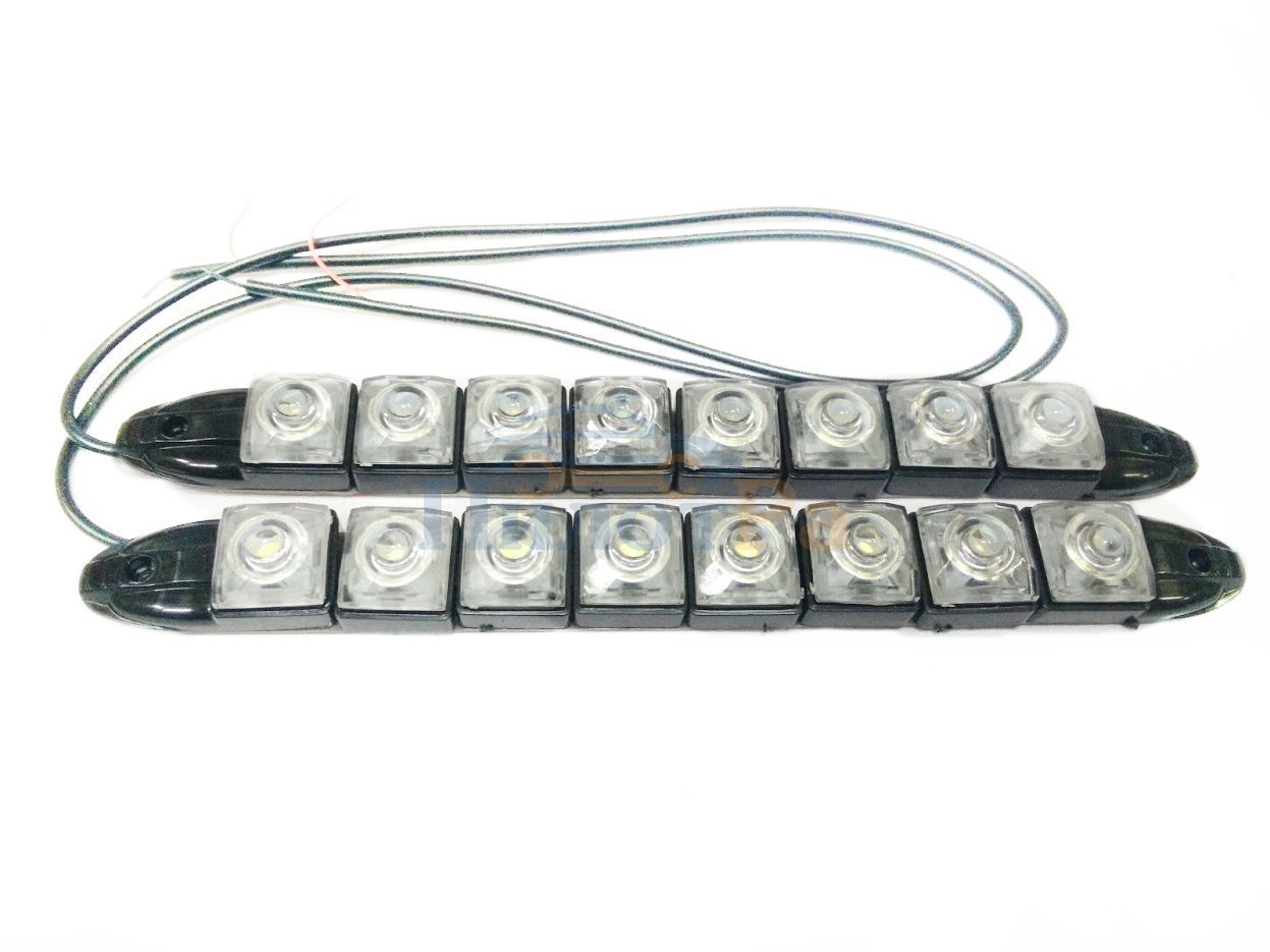 Дневные ходовые огни 8 LED гибкий корпус 220мм 12В 702-099