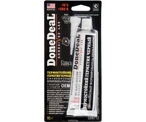 Герметик прокладка Done Deal DD6710 Термостойкий силиконовый черный 42,5г