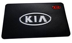 Коврик панели черный с логотипом Kia 200*135мм Киа