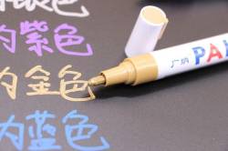 Маркер краска Золотой по металлу и стеклу PAINT