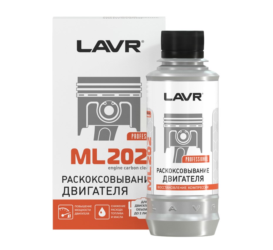 Раскоксовка двигателя ML-202 185мл Lavr ln2502