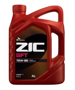 Масло трансмиссионное для МКПП ZIC GFT 75w85 GL-4 синтетика 4 литра