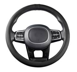 Оплетка руля комбинированная M = 38см Черная перфорация 481