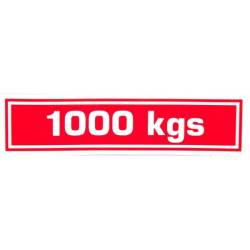 Наклейка под капот 1000 kg 30*120