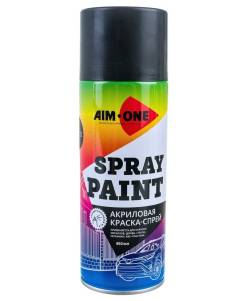Краска Aim-One черная матовая RAL 9005 450мл MB4