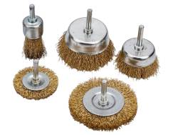 Щетка металлическая набор Ермак со шпильками Чашки 5шт 656-033