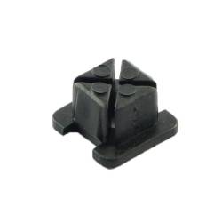 Клипса крепежная п/саморез ВАЗ 2101-08 черная/белая пластмасса квадратная