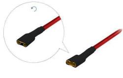 Клемма "мама" 6,3мм (голая с проводом) медная в кембрике