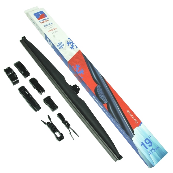 Щетка дворника DF зимняя 475мм 19" с переходниками на все авто