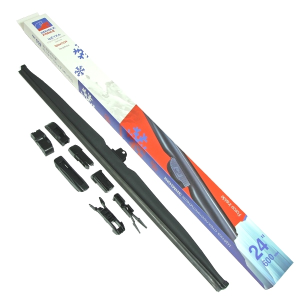 Щетка дворника DF зимняя 600мм 24" с переходниками на все авто