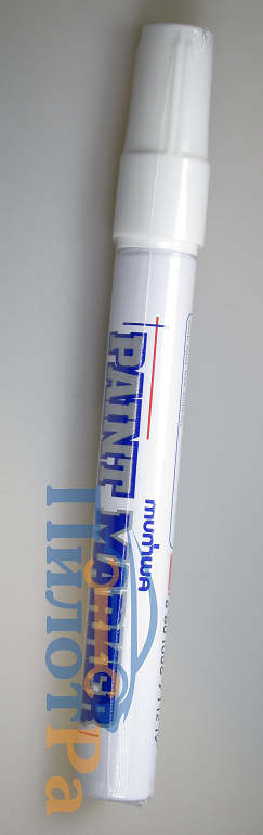 Маркер краска Белый по металлу и стеклу PAINT