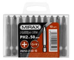 Биты Mirax PH2 50мм 10шт 26253-2-50-10