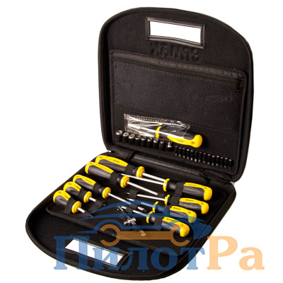 Набор отверток 35 предметов Ермак в сумке с молнией вороток + головки + биты