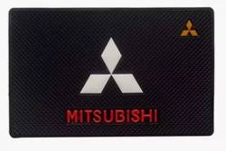 Коврик панели черный с логотипом Mitsubishi 200*135мм