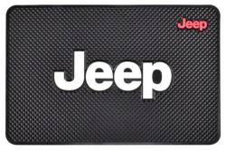 Коврик панели черный с логотипом Jeep черный 200*135мм