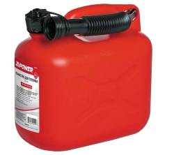 Канистра для топлива 10 литров ZiPower красная + Воронка пластик Сертифицированная