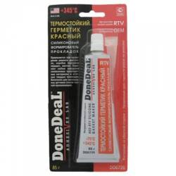 Герметик прокладка Done Deal DD6724 Термостойкий силиконовый красный 42,5г