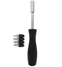 Набор отверток Рокот 5 предметов: Отвертка + 4 биты 651-228