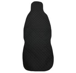 Накидка на сиденье универсальная Жаккард Мягкая с боками Черная + Черная строчка