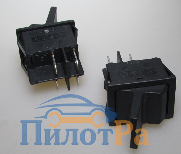 Переключатель тумблер 2 положения черный широкий без фиксации