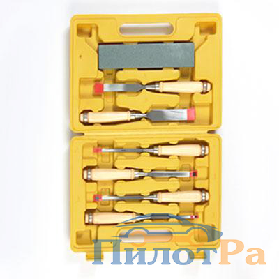 Стамеска набор 7шт с деревянной ручкой
