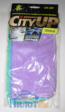 Салфетка микрофибра CA-102 CityUP 3 шт 30*30см