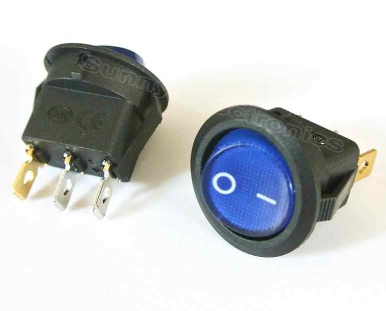 Кнопка универсальная 2 положения Круглая d=16мм Цветные + подсветка