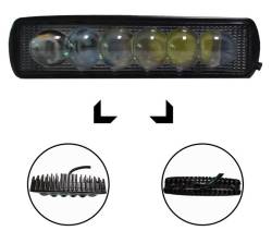 Фара противотуманная светодиодная LED ПТФ 6SMD 12/24В 155*45*40мм Линза 035