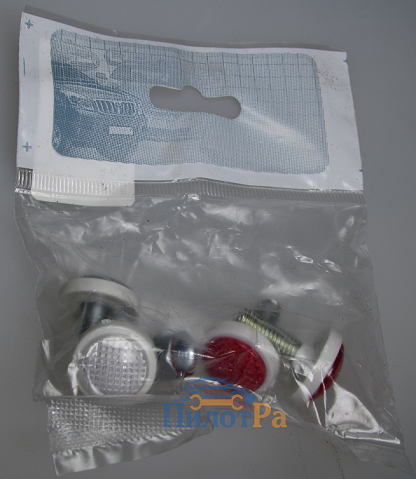 Болт номера Малый белый + красный 4шт