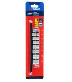 Набор головок Рокот 1/4 8 предметов 5-13мм 736-180