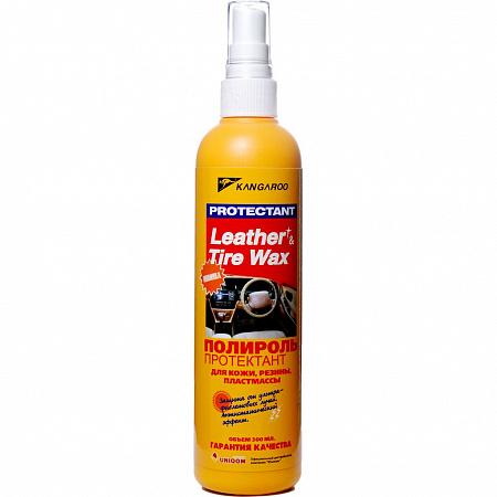 Полироль Kangaroo для кожи, резины, пластика 300мл спрей защита от ультрафиолет + антистатик