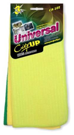 Салфетка микрофибра CA-102 CityUP 3 шт 30*30см