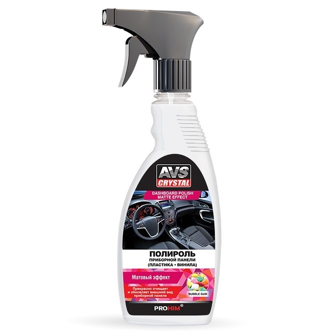 Полироль панели AVS матовая 500мл триггер Бабл Гам AVK-684