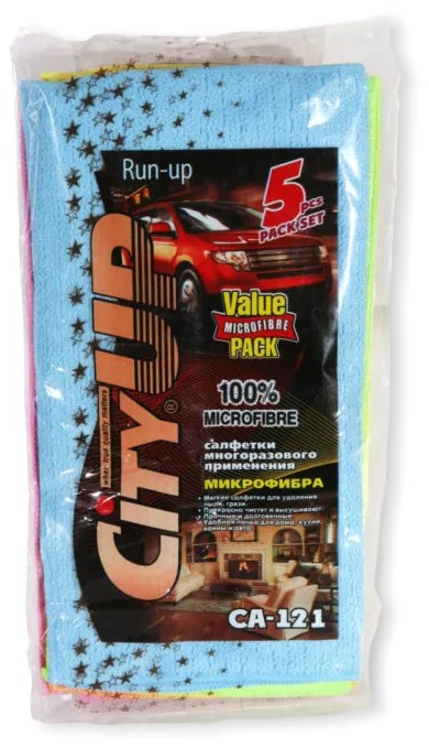 Салфетка микрофибра CA-121 CityUP 5 шт 35*35см