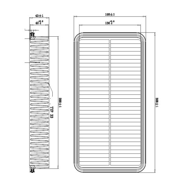 Фильтр воздушный A-161 Double Force DFA31101 31101/1