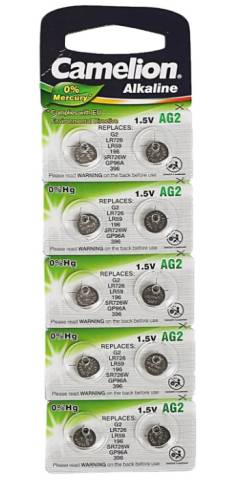 Батарейки G2 / SR726W / LR726 / LR59 / 196 / 396 / GP96A Camelion 1шт