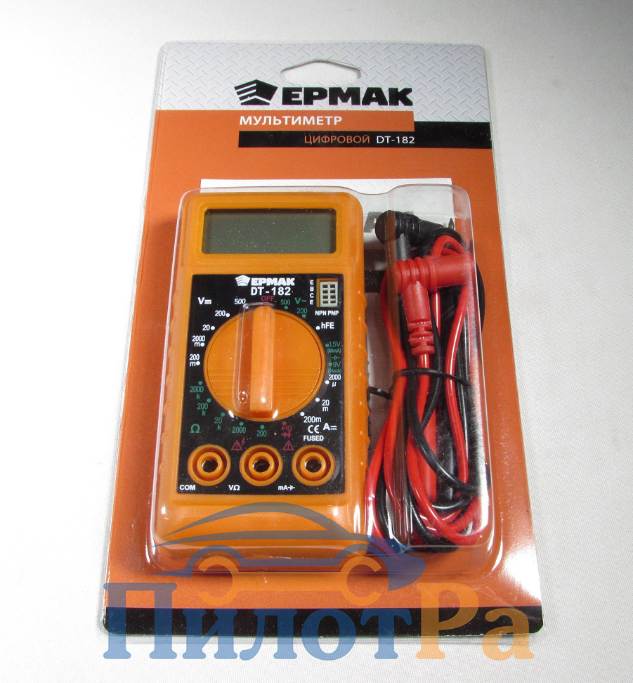 Мультиметр цифровой DT-182 Ермак 660-001